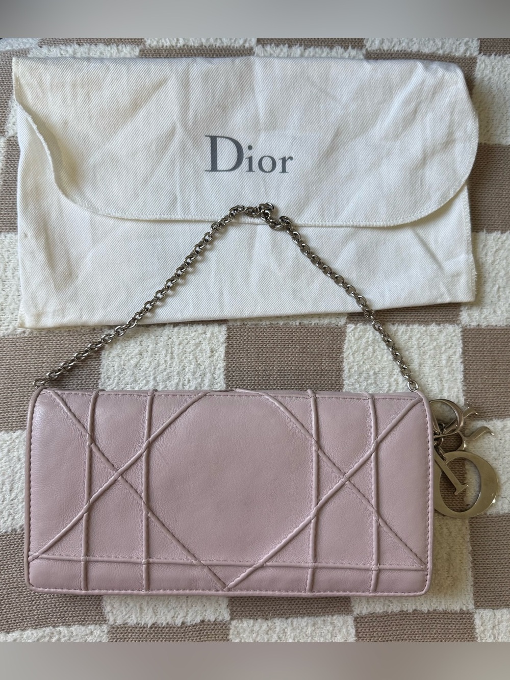 Dior lambskin Leather Chain Wallet - Dior
